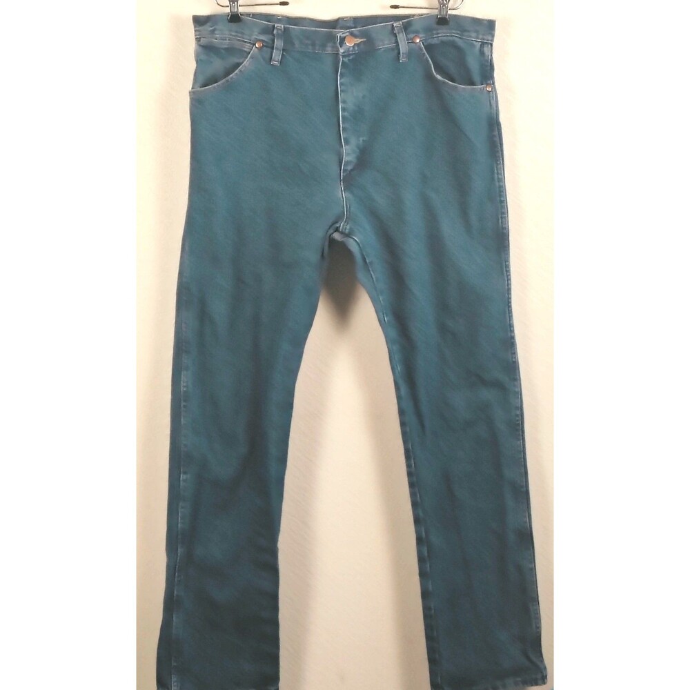 Vintage Wrangler 13MWZ Cowboy Cut Jeans Mens 38x34 Dark Wash Western Straight Le - Picture 2 of 8